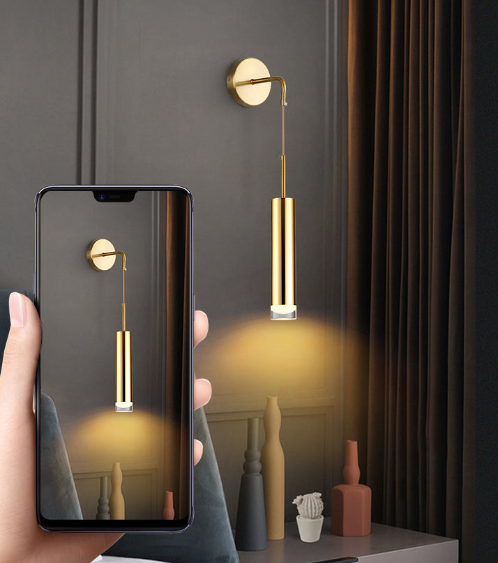Moderne minimalistische Stilzylindrisch -Wand -Leuchte Acryl -Wandleuchte für Schlafzimmer