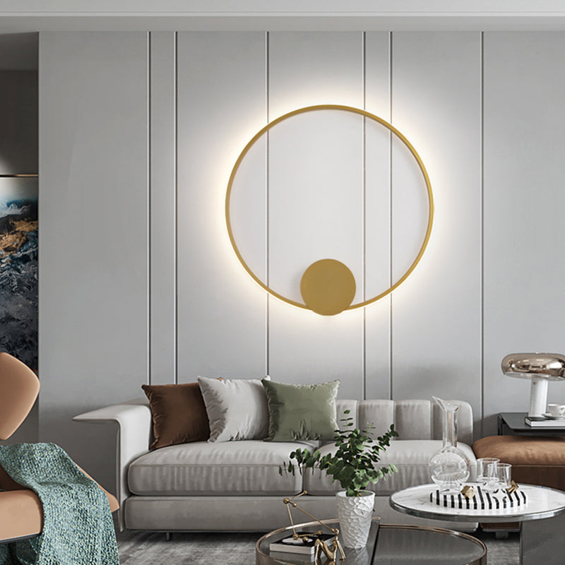 Modern Minimalist Minimalist Circular Montate Montate Metal 1 Light Sconce Light Set per camera da letto