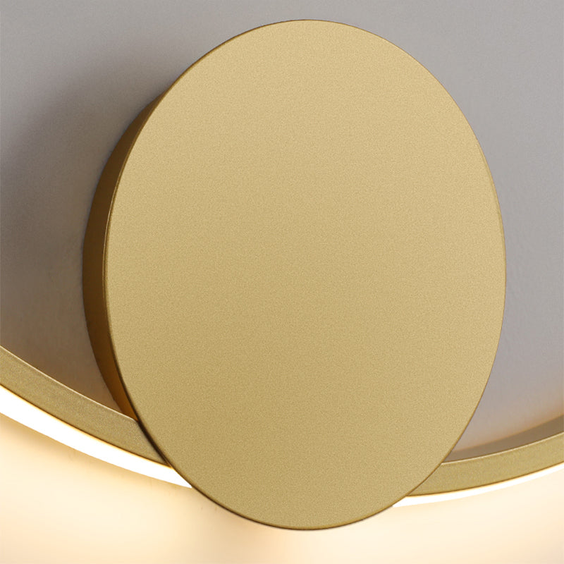 Modern Minimalist Minimalist Circular Montate Montate Metal 1 Light Sconce Light Set per camera da letto