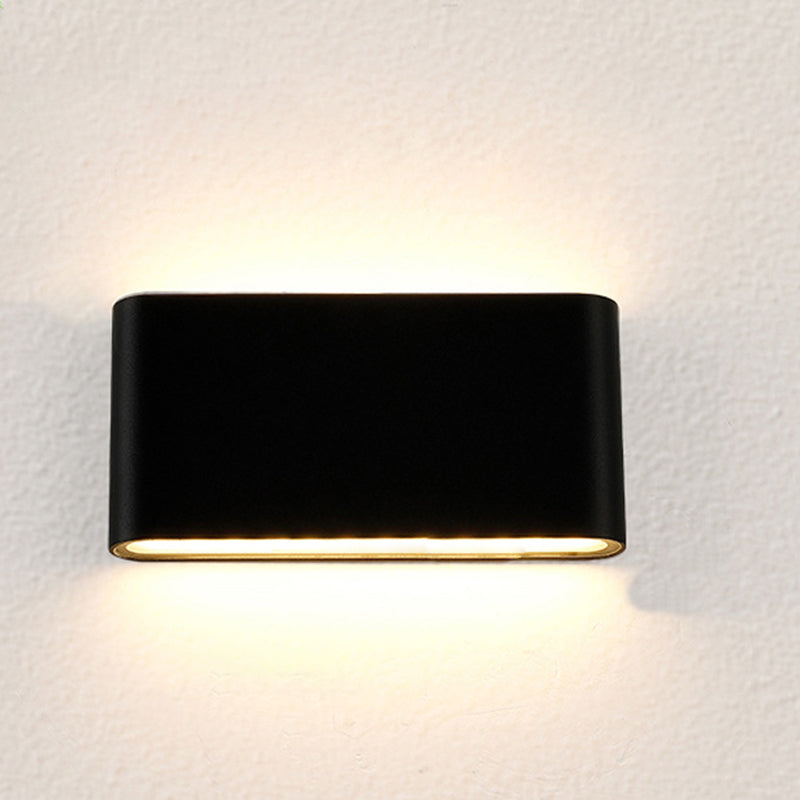 Frosted Black Aluminium LED LED Wandleuchte modern