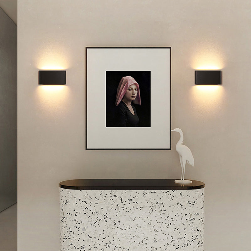 Frosted Black Aluminium LED LED Wandleuchte modern