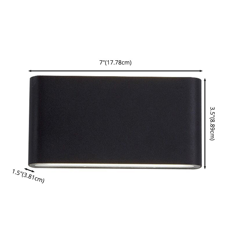 Frosted Black Aluminium LED LED Wandleuchte modern