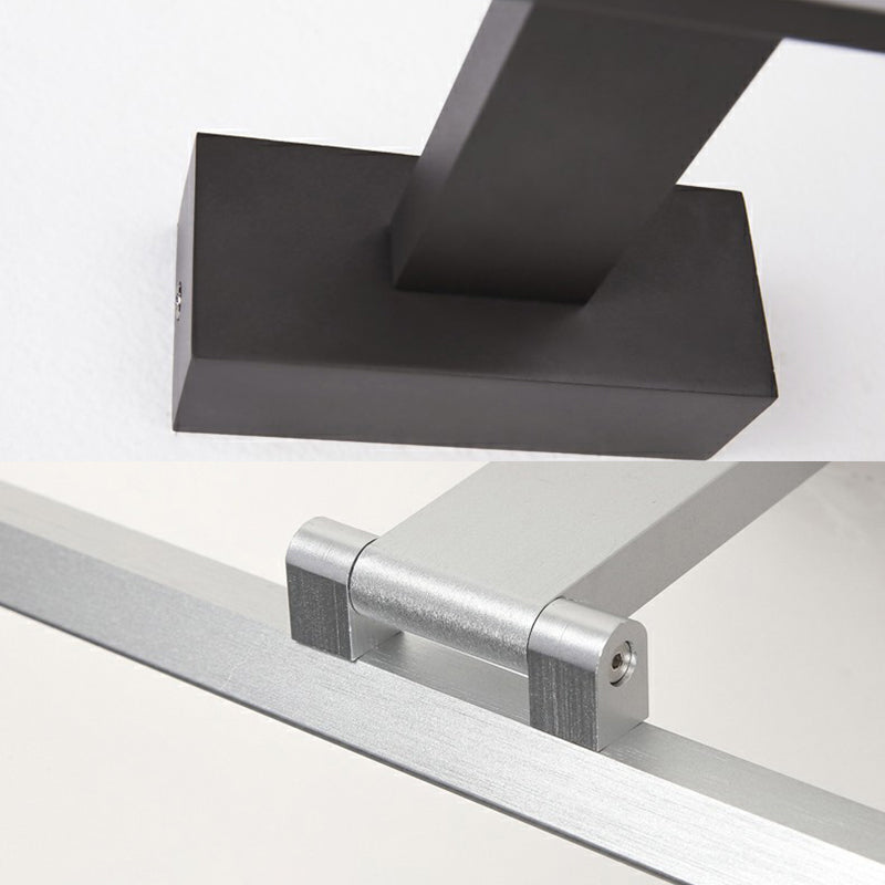 Moderner minimalistischer Stil Linearer Wand montiertes Waschtischlichter Aluminium 1 Licht Waschtisch Spiegellichter Lichter