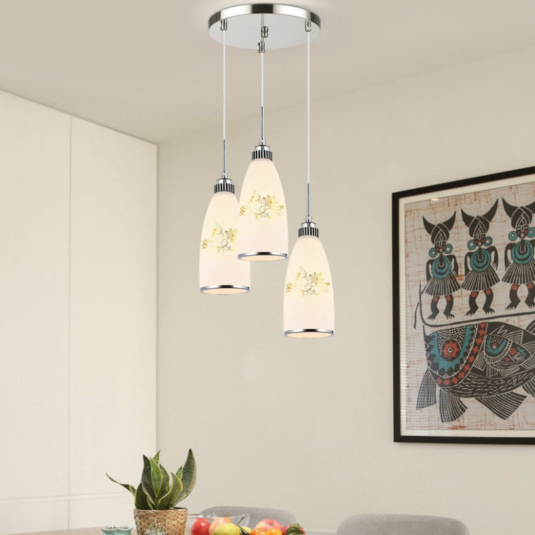Bell Shade hanglamp Lichte armatuur moderne glazen eetkamer plafond suspensielamp