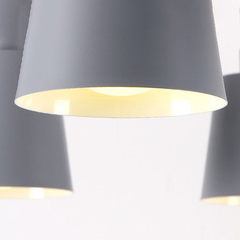 Wrought Iron Sputnik Pendant Light in Modern Simplicity Macaron Ceiling Light for Living Room