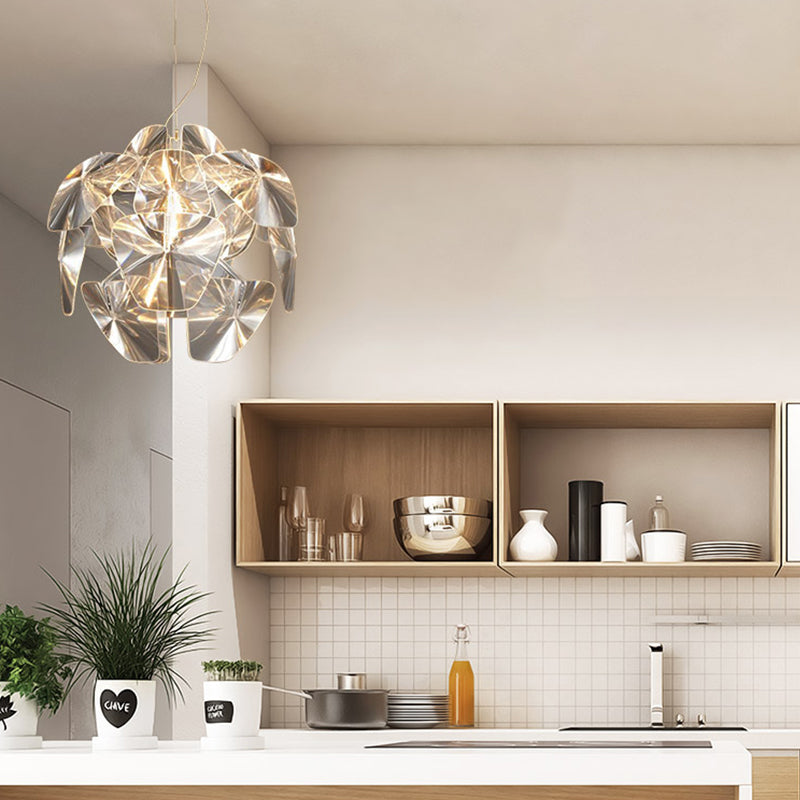 Runde Anhänger Beleuchtung modernistisch klare Glas 1 Kopf 22 "/25,5" breite Decke hängende Licht