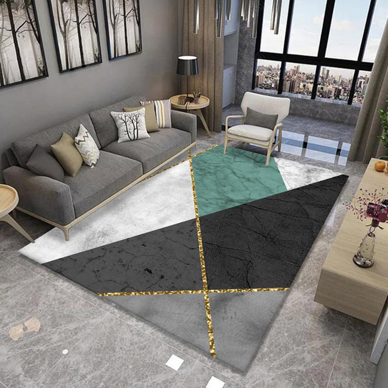 Abstract Printing Indoor Rug Polyester Rug Stain Resistant Area Carpet for Living Room