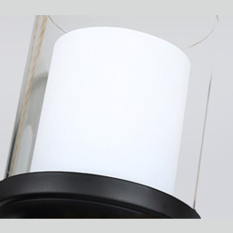 Lampadini del lampadario lineare industriale Smoke Glass Isola Lampadri per sala da pranzo