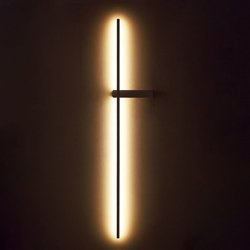 Moderno Minimalista Estilo lineal Luz montado en la pared lineal Ideas de iluminación de pared acrílica para sala de estar