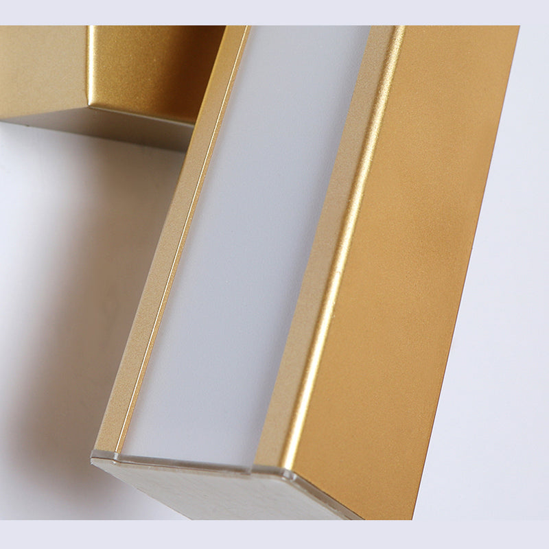 Modern Minimalist Style Rectangle Shade Multe Montate Metal 1 Light Sconce Light Set per camera da letto