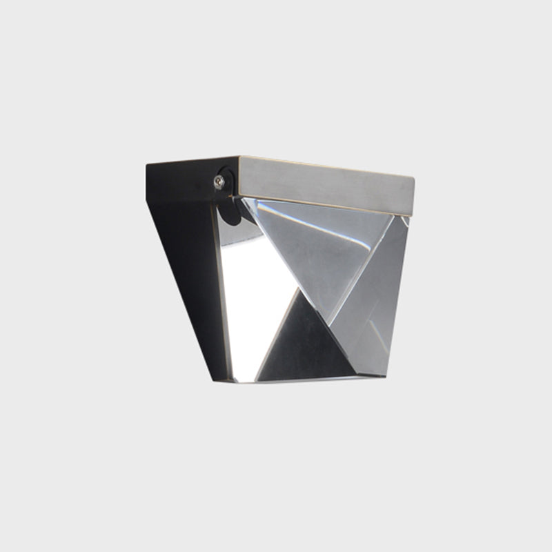 Modern Minimalist Style Geometric Wall Mounted Light Fixture Crystal 1 Light Wall Sconces for Bedroom