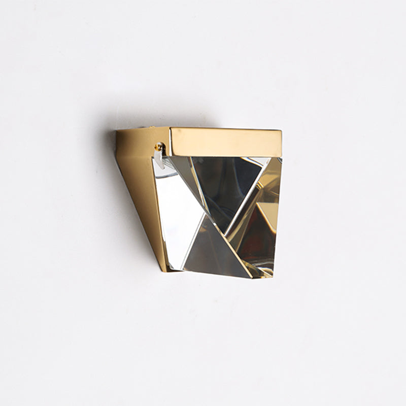 Modern Minimalist Style Geometric Wall Mounted Light Fixture Crystal 1 Light Wall Sconces for Bedroom