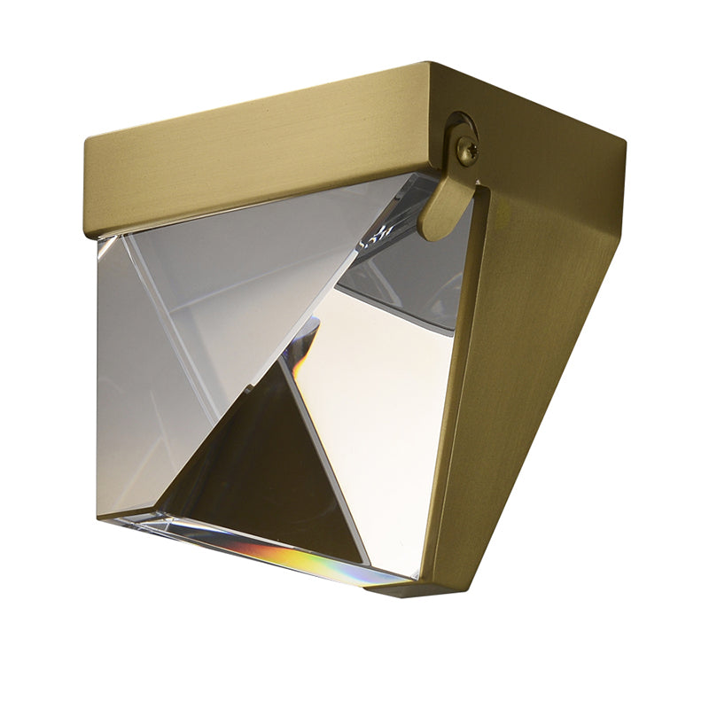 Modern Minimalist Style Geometric Wall Mounted Light Fixture Crystal 1 Light Wall Sconces for Bedroom