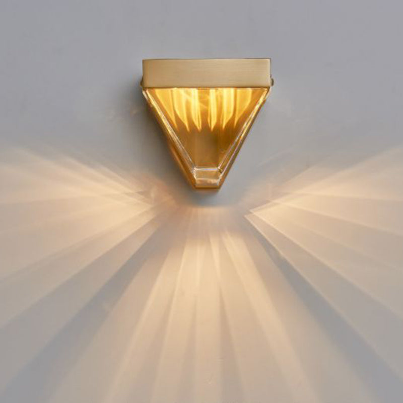 Modern Minimalist Style Geometric Wall Mounted Light Fixture Crystal 1 Light Wall Sconces for Bedroom