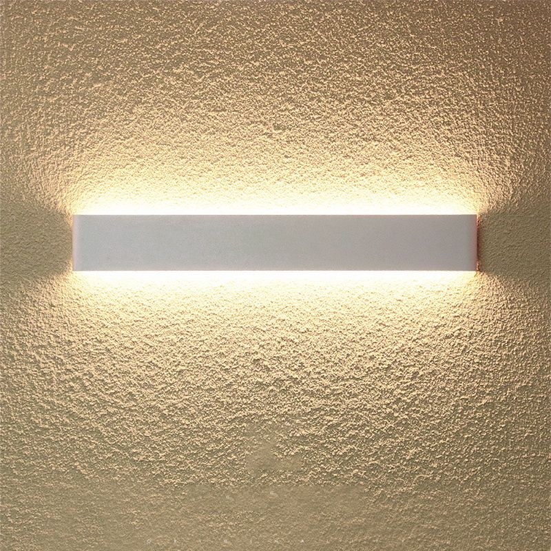 Modern Minimalist Style Rectangle Wall Mounted Light Fixture Aluminum Wall Mounted Lighting for Bedroom