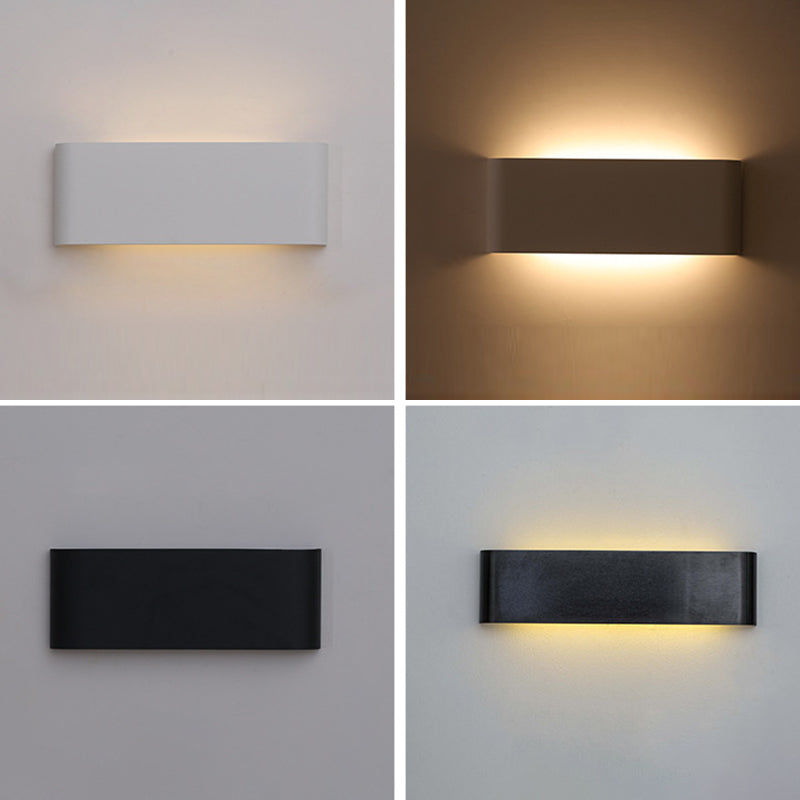 Modern Minimalist in stile minimalista rettangolo montato a parete lampada montata su un illuminazione montata in alluminio per camera da letto