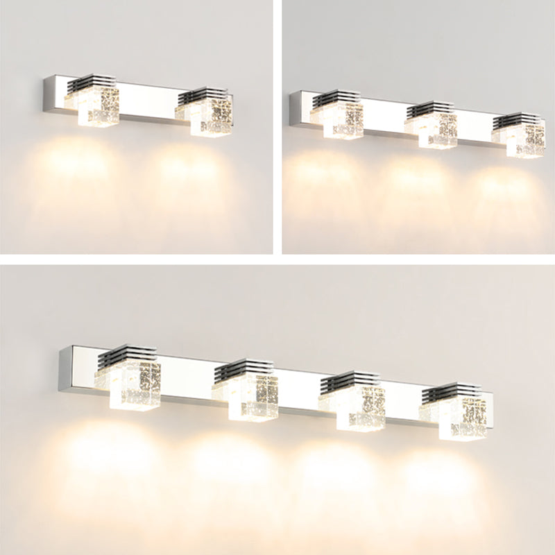 Moderne minimalistische stijl kubieke ijdelheid muur verlichtingsarmaturen kristallen ijdelheid spiegelverlichting voor badkamer
