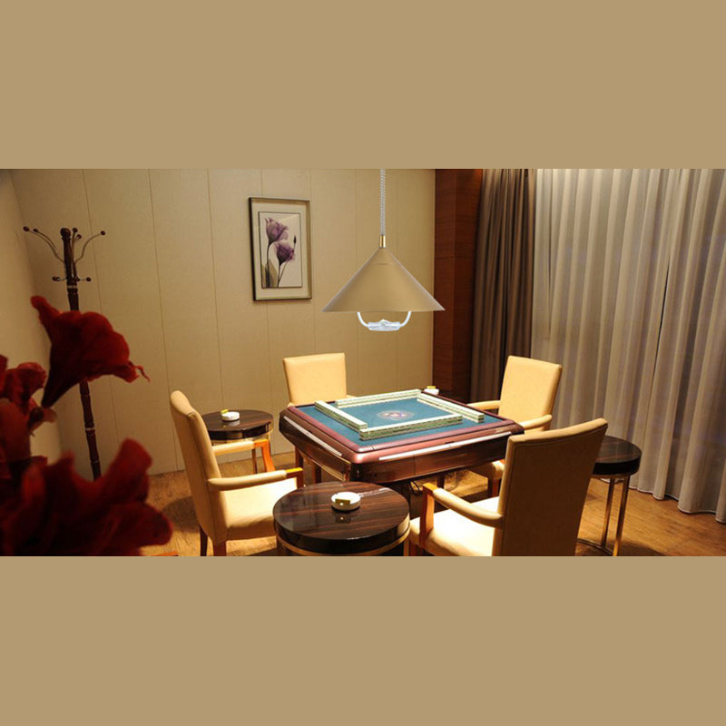 Postmoderne conische schaduw hanger aluminium 1 lamp restaurant Drop Lamp met lentekoord en handvat