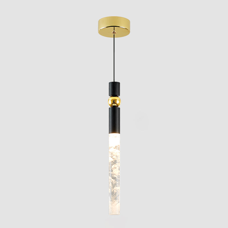 Tubular Crystal Drop Lamp Minimalistisch 1-licht LED-hanglamp Licht armatuur voor restaurant