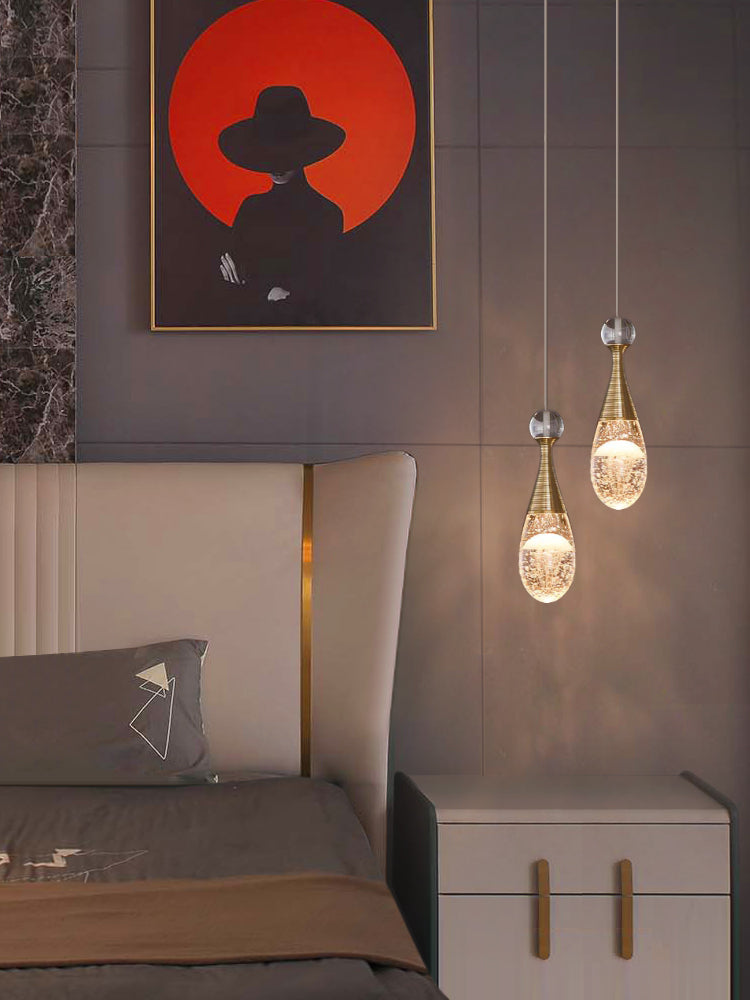 Mini Crystal Plafond Suspension lampe LED moderne LEMPORT DE PROSITIF POUR LA CHAMBRE