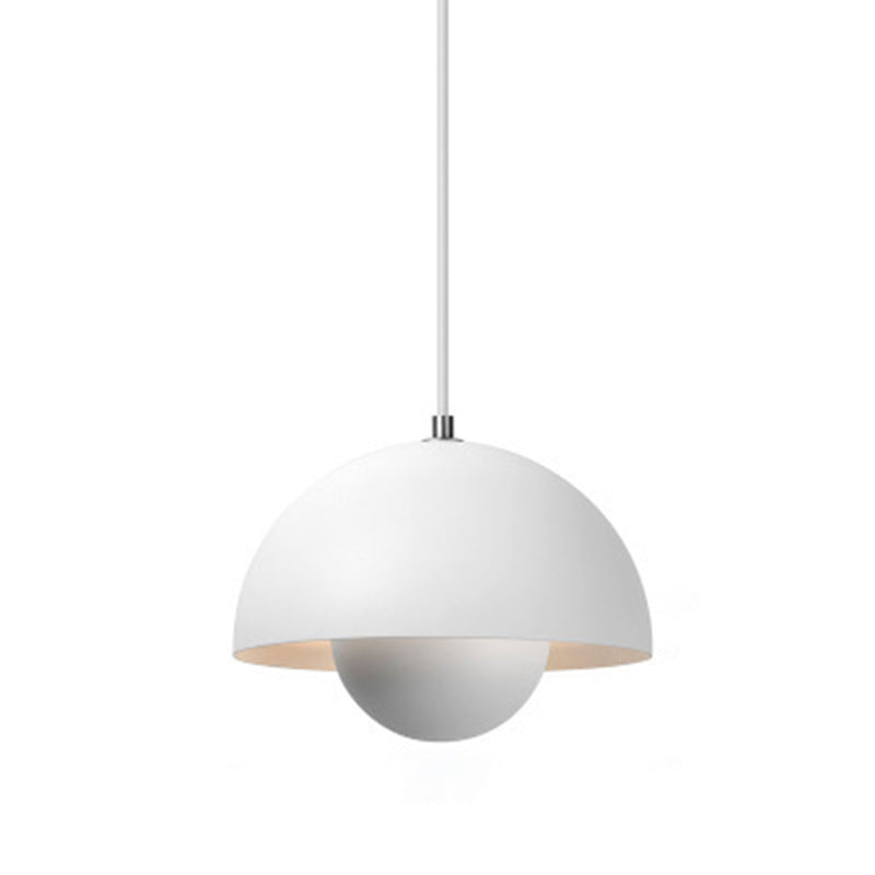 Modern Minimalist Style Globe Ceiling Pendant Light 1 Light Pendant Lighting with Metal Shade