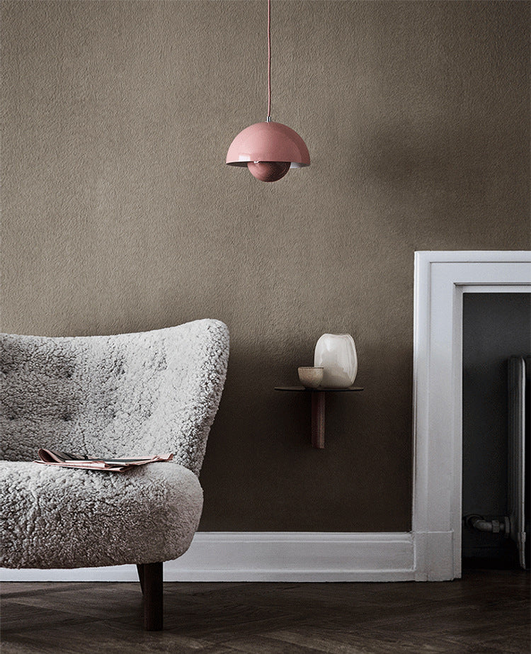 Modern Minimalist Style Globe Ceiling Pendant Light 1 Light Pendant Lighting with Metal Shade