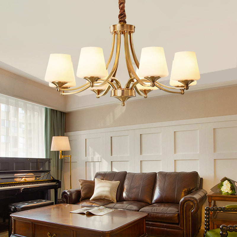 Starburst Frosted Glass Chandelier Pendant Light Antique Living Room Chandelier Lighting