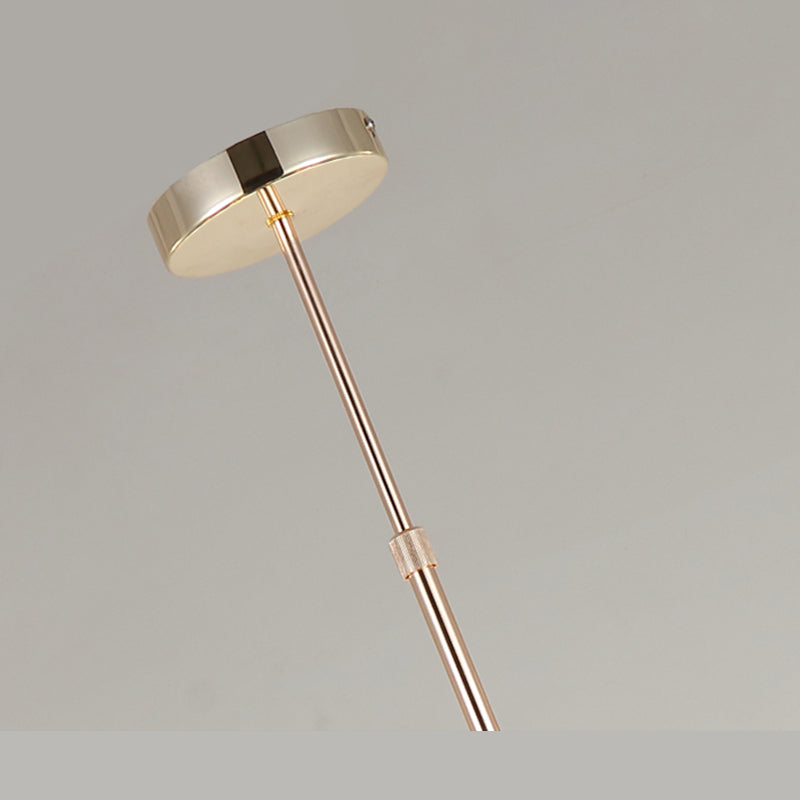 Wrought Iron Firefly Pendant Light in Modern Creative Style Sputnik Adjustable Chandelier with Agate Shade