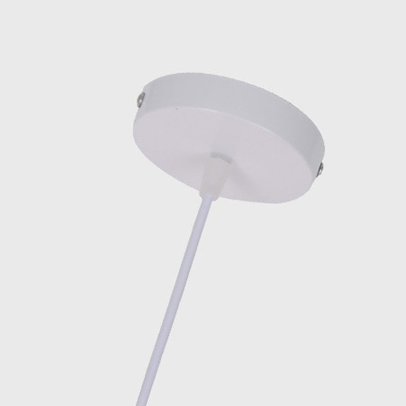 Feather Shaded Hanging Light Kit Contemporary Style White Chandelier Lighting Fixture