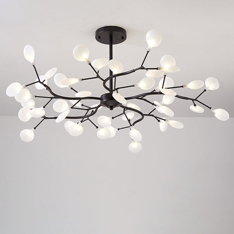 Luce a sospensione per lucciole in ferro battuto in moderna luce del soffitto regolabile radiale in stile conciso con ombra acrilica