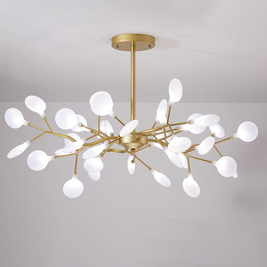 Luce a sospensione per lucciole in ferro battuto in moderna luce del soffitto regolabile radiale in stile conciso con ombra acrilica