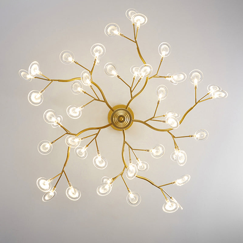 Luce a sospensione per lucciole in ferro battuto in moderna luce del soffitto regolabile radiale in stile conciso con ombra acrilica