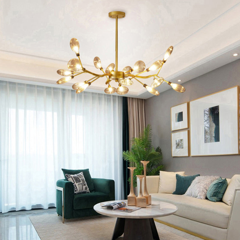 Luce a sospensione per lucciole in ferro battuto in moderna luce del soffitto regolabile radiale in stile conciso con ombra acrilica