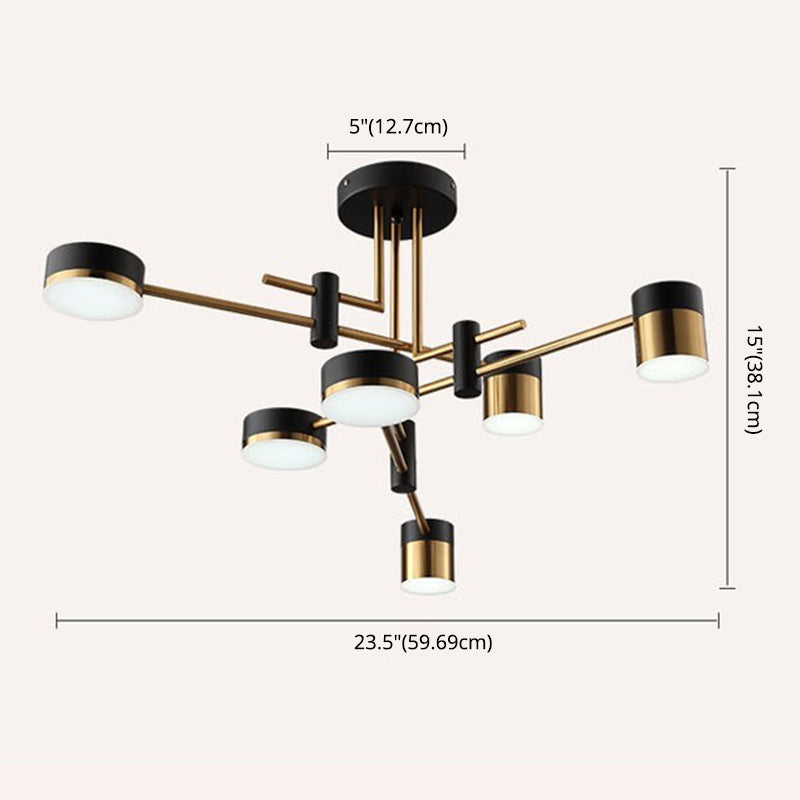 Simplicity LED Appeding Appeding Gold Gold ombreggiate lampadario appeso con tonalità metallica