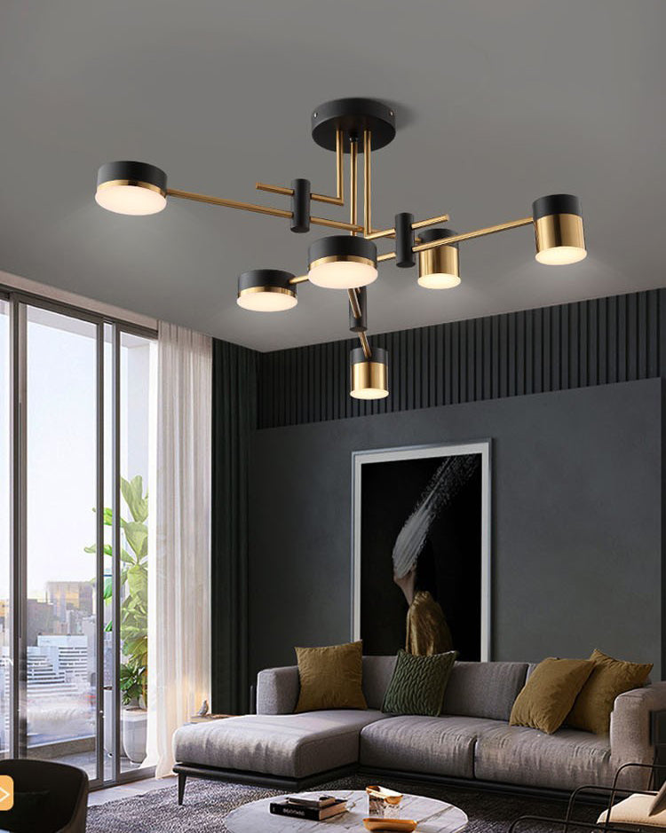 Simplicity LED Appeding Appeding Gold Gold ombreggiate lampadario appeso con tonalità metallica