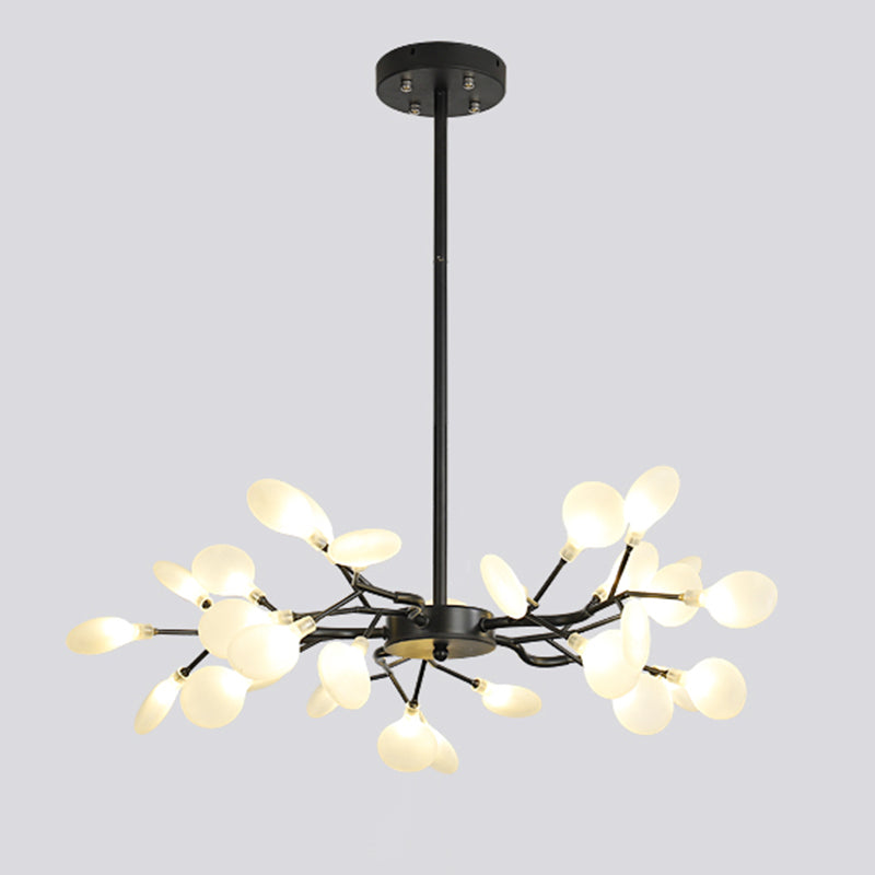Wrought Iron Firefly Pendant Light in Modern Simplicity Sputnik Adjustable Hanging Lamp for Living Room
