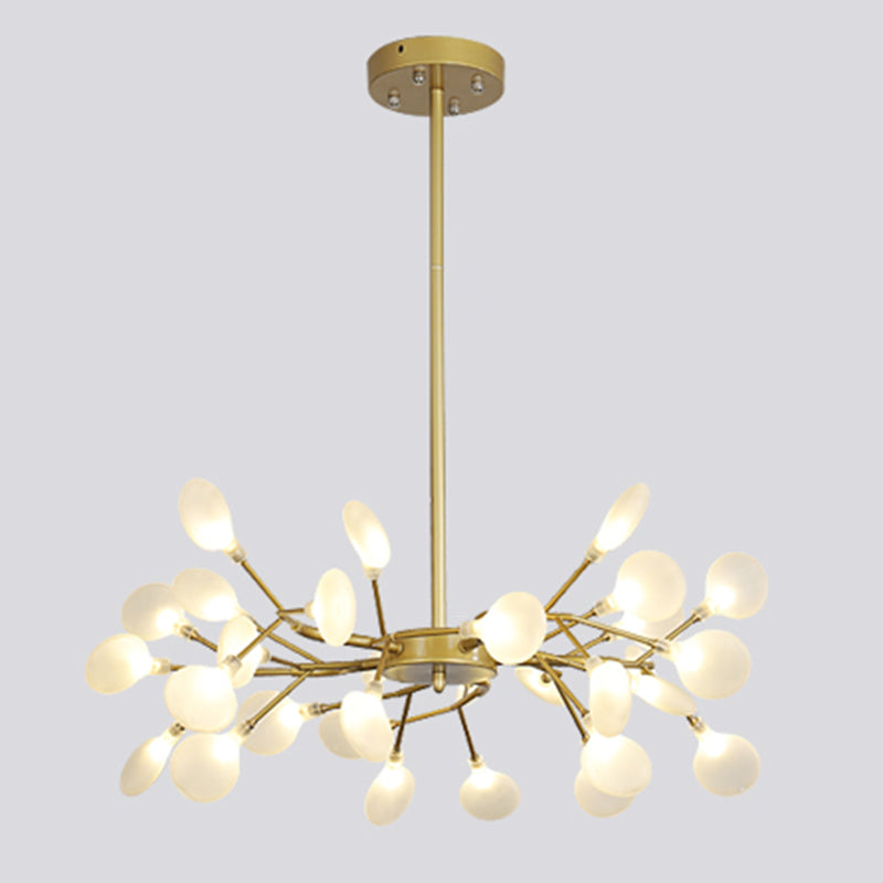 Wrought Iron Firefly Pendant Light in Modern Simplicity Sputnik Adjustable Hanging Lamp for Living Room