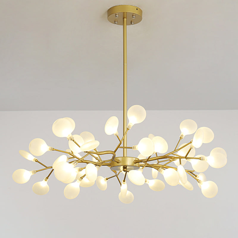 Luz colgante de luciérnaga de hierro forjado en simplicidad moderna Sputnik lámpara colgante ajustable para sala de estar