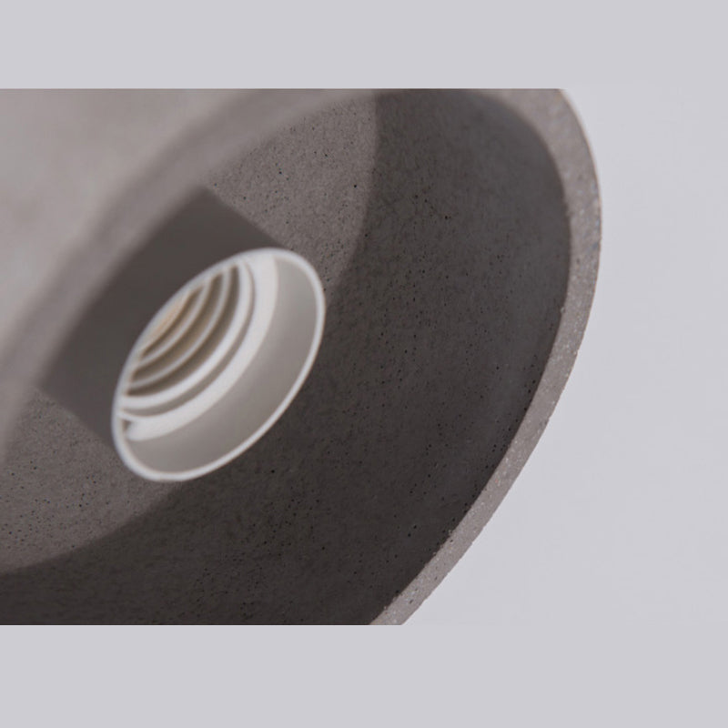 Modern Minimalist Style Tapered Suspension Pendant Light  1 Light Pendant Ceiling Light with Cement Shade