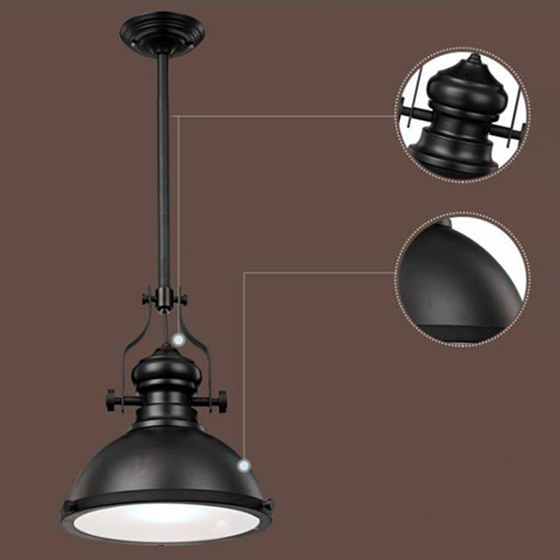 1-Light pivotant joint pendentif commercial éclairage de plafond en métal industriel pour le salon