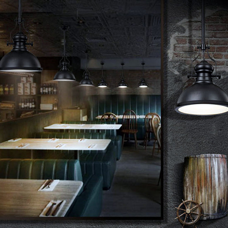 1-Light pivotant joint pendentif commercial éclairage de plafond en métal industriel pour le salon