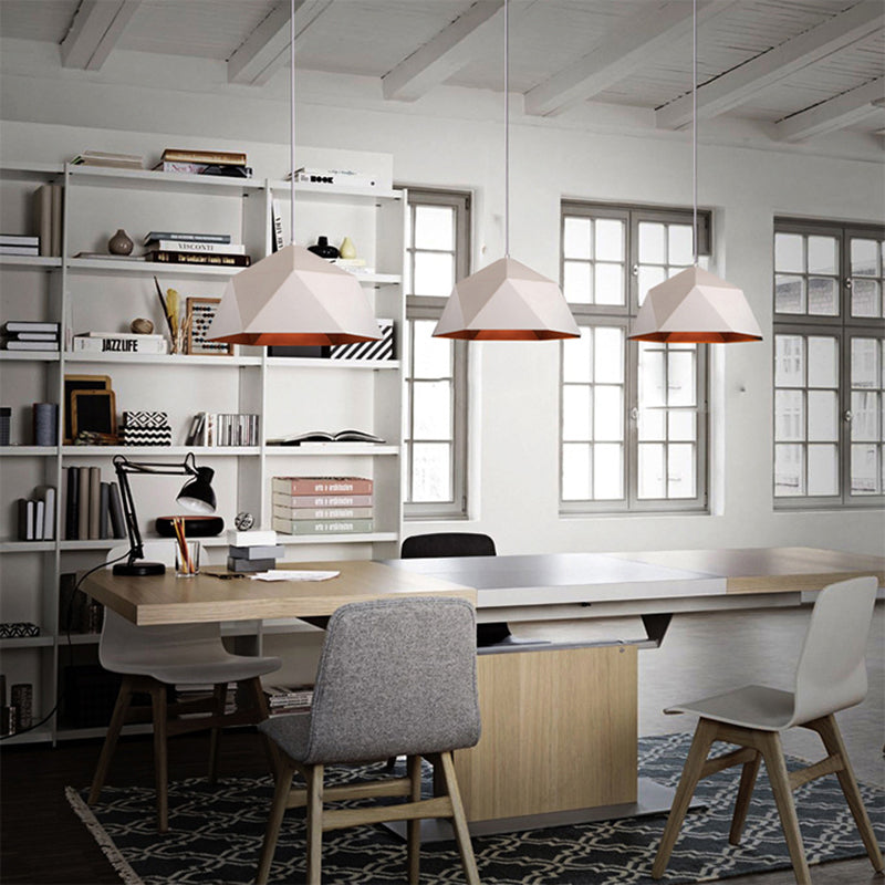 Modern Minimalist Style Geometric Pendant Lighting Fixtures Metal 1 Light Hanging Ceiling Light