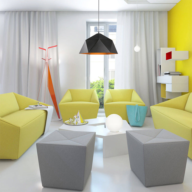 Modern Minimalist Style Geometric Pendant Lighting Fixtures Metal 1 Light Hanging Ceiling Light