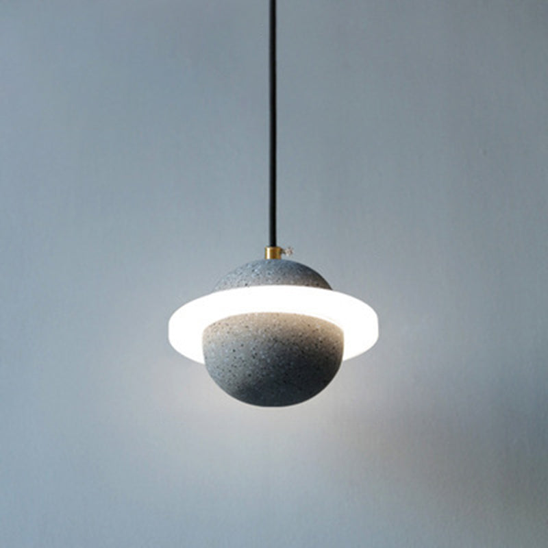 Globe Hanging Pendelleuchte moderne minimalistische Anhänger -Deckenleuchte mit Zementschatten