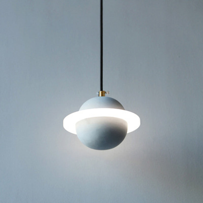 Globe Hanging Pendelleuchte moderne minimalistische Anhänger -Deckenleuchte mit Zementschatten