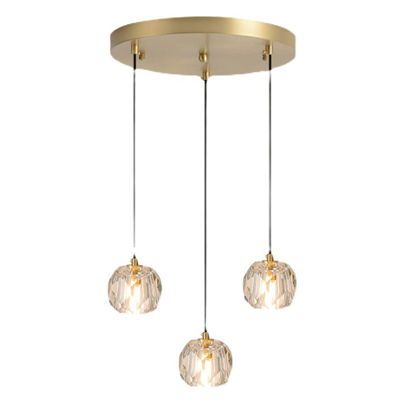 Modern Luxury Style Globe Hanging Pendant Lights Crystal Pendant Ceiling Lights for Dinning Room