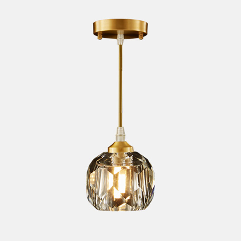Globe Suspended Lighting Fixture Modern Luxury Style Crystal Pendant Ceiling Lights for Dinning Room