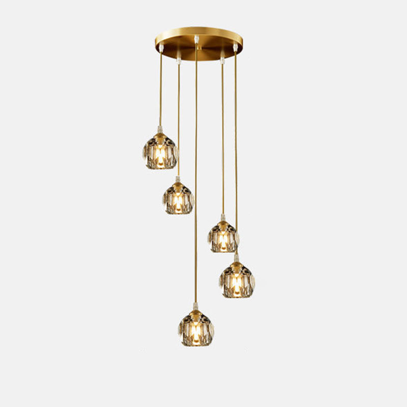 Globe Suspended Lighting armatuur Moderne Luxury Style Crystal Pendant plafondlampen voor eetkamer