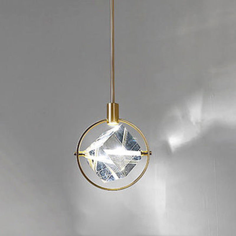 Moderne luxe stijl mini gesuspendeerde verlichting armatuur 1 lichte suspensie hanger met kristalschaduw