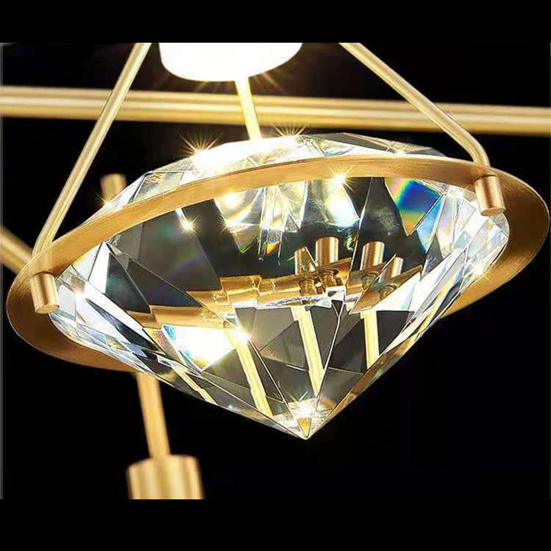 Moderne luxe stijl mini gesuspendeerde verlichting armatuur 1 lichte suspensie hanger met kristalschaduw